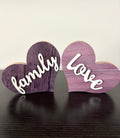 Heart Shaped Wooden Decor - Rustic Table Centerpiece