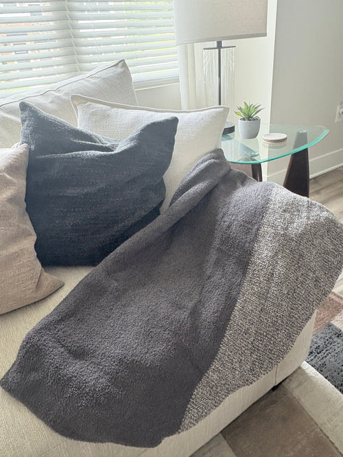 Color Block Throw Blanket